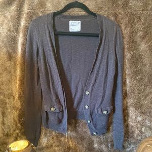 American Eagle Gray Cardigan with Buttons